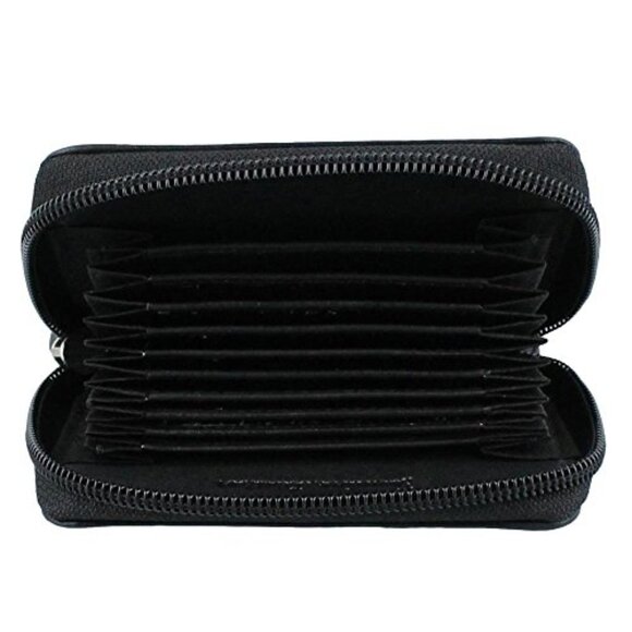 ili Leather RFID-Blocking Mini Card Case-Black-NIB - Picture 1 of 2